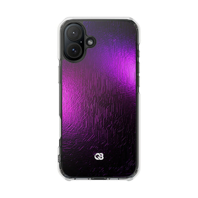 Violet Cyber Circuit · Clear Impact Magnetic Phone Case for iPhone · Purple