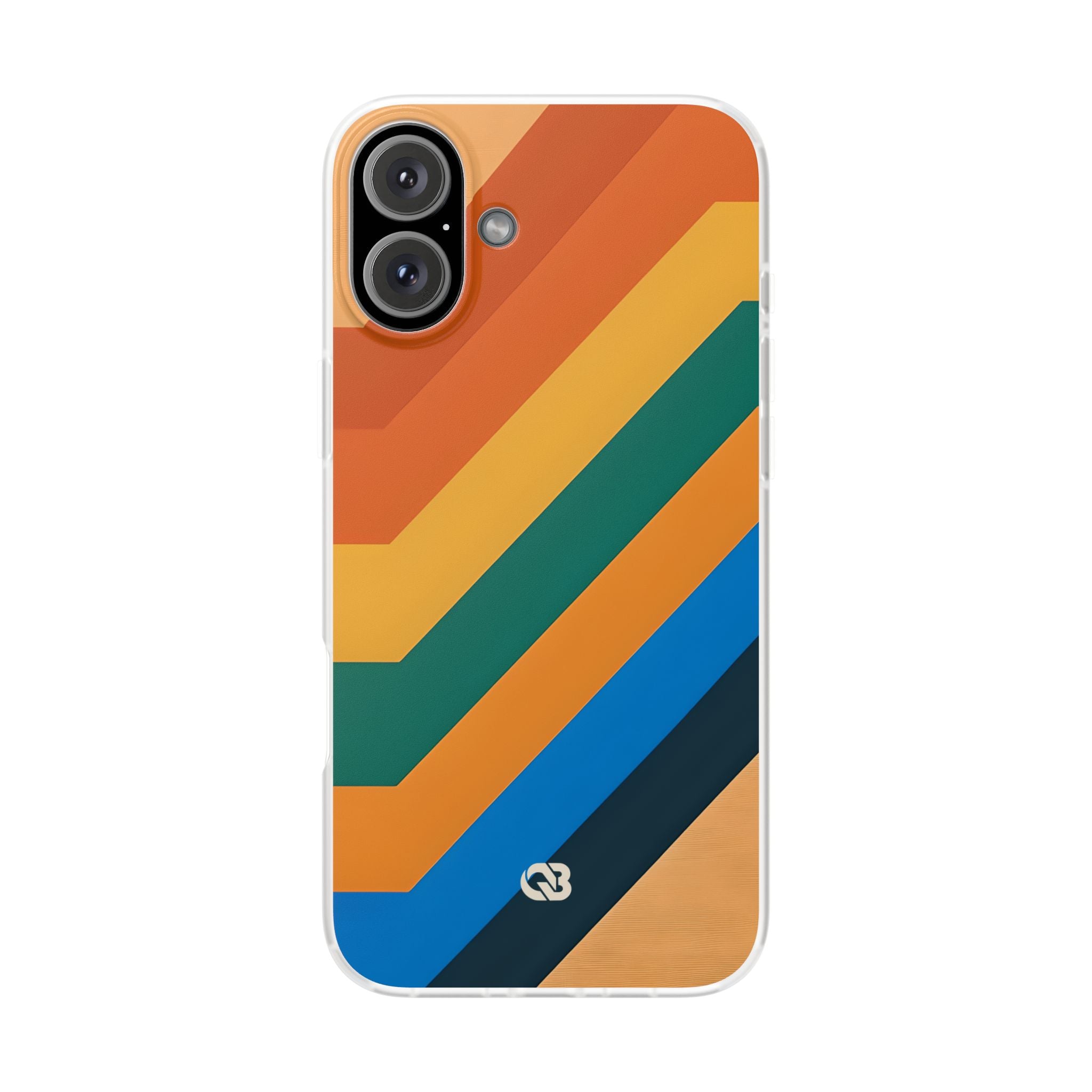Retro Ridge Lines · Soft Phone Case for iPhone