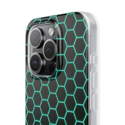 Neon Hex Spectrum · Lite Phone Case for iPhone ·  Teal