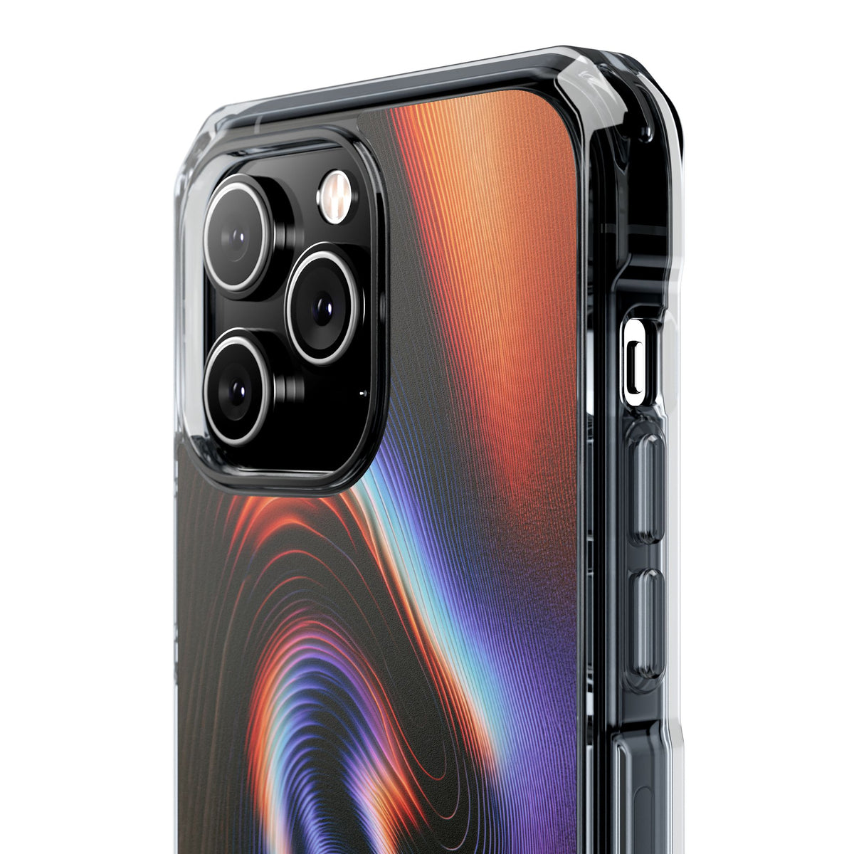 Prismatic Resonance · Clear Impact Magnetic Phone Case for iPhone · Purple