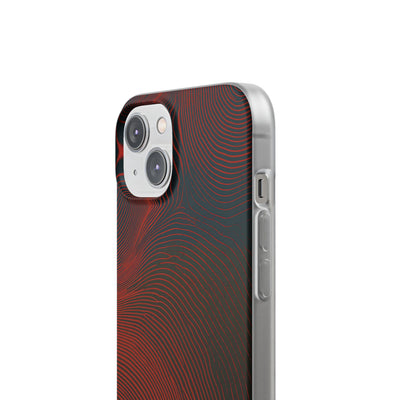 Red Lite Phone Case for iPhone - Terracotta Nerve Map