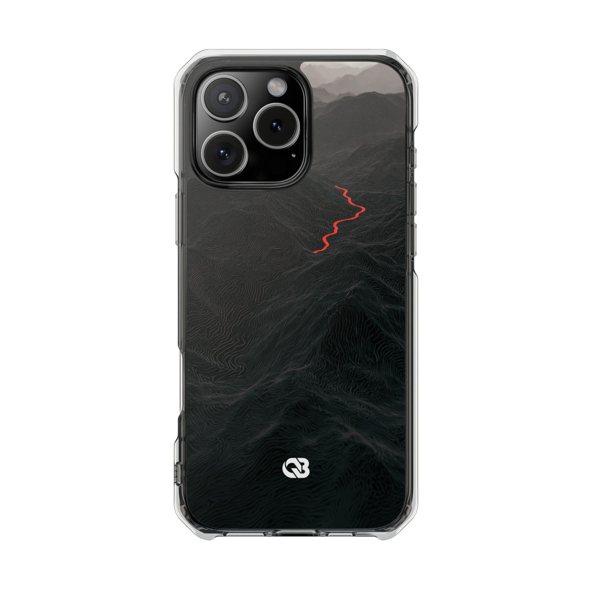 Crimson Ridge Pass · Clear Impact Magnetic Phone Case for iPhone ·  Black