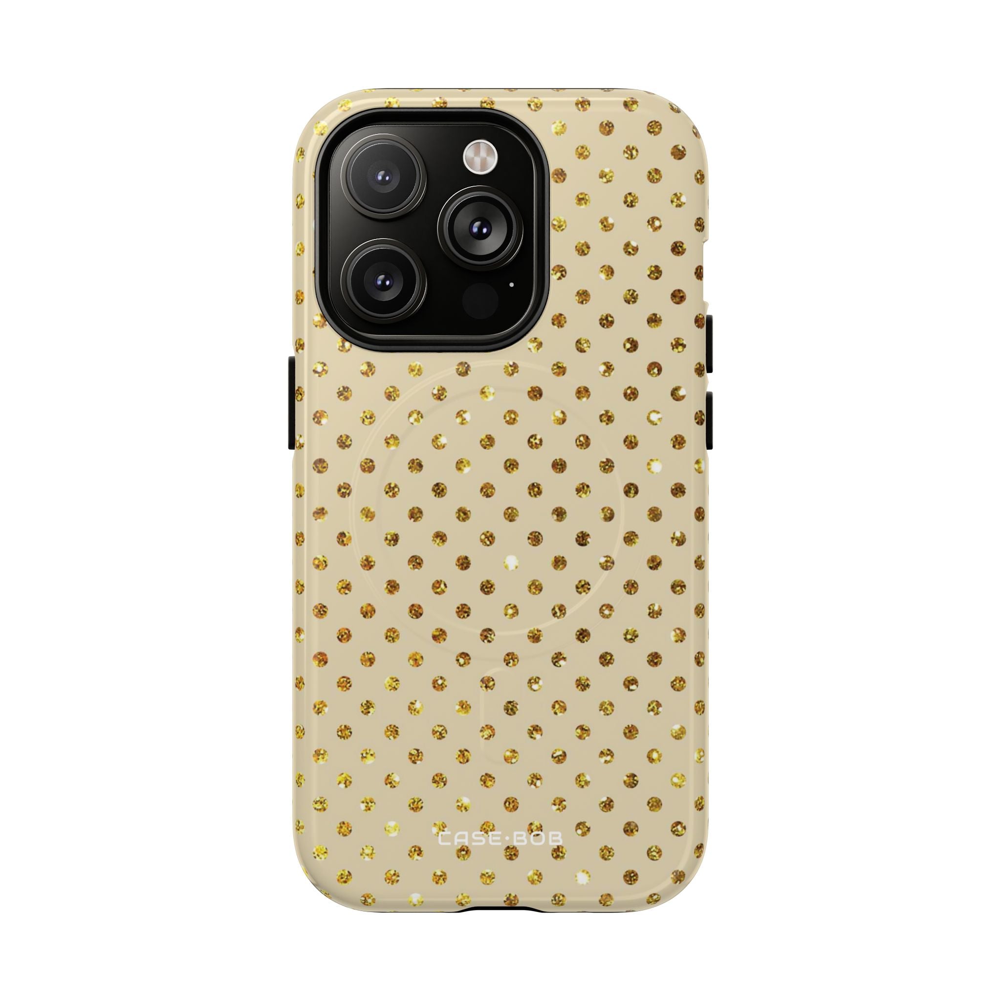 Gold Sparkle Grid iPhone 14 Pro Case - Tough+