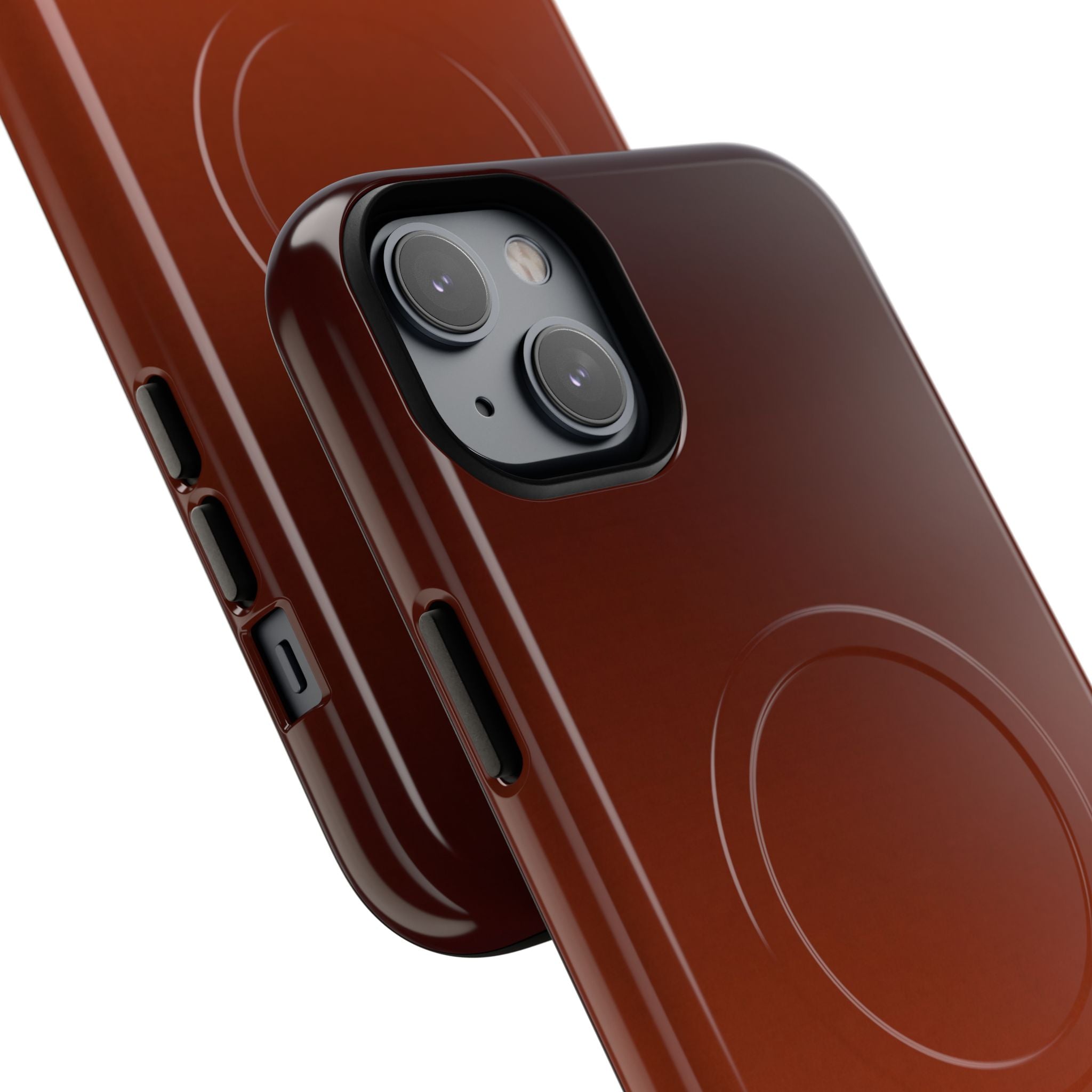Orange Tough 2.0 Magsafe Phone Case for iPhone - Obsidian Ember Fade