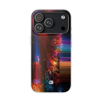 Black Lite Phone Case for iPhone - Cyber Optic Streak