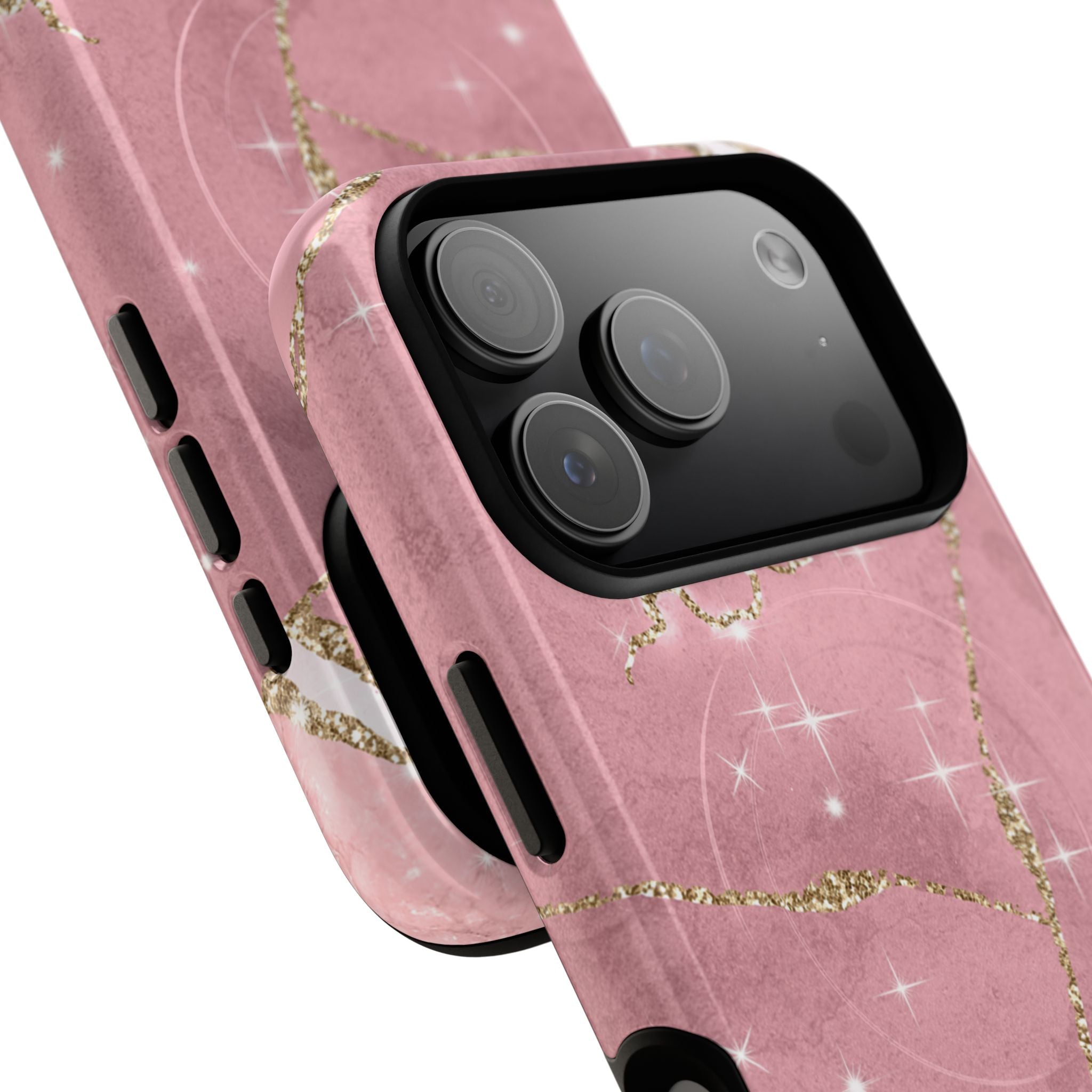 Rose Sparkle Marble · Tough+ Coque de téléphone pour iPhone · Magsafe