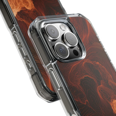 Amber Filament · Clear Impact Magnetic Phone Case for iPhone · Orange