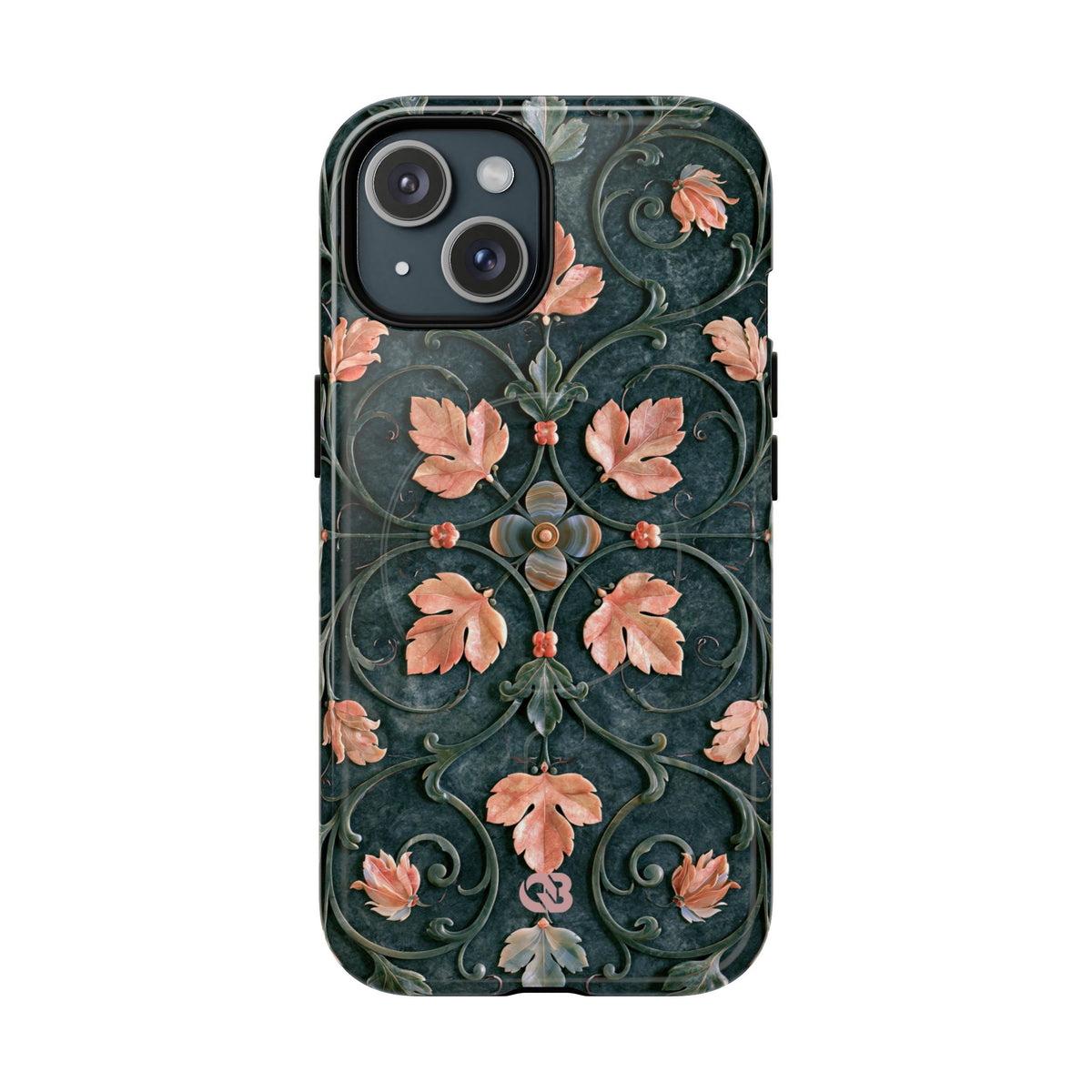 Florentine Rose Arabesque · Tough 2.0 Magnetic Phone Case for iPhone · Green