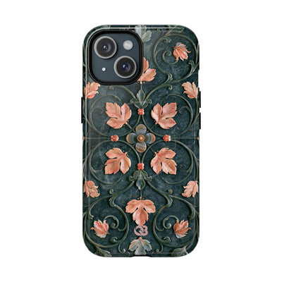 Florentine Rose Arabesque · Tough 2.0 Magnetic Phone Case for iPhone · Green