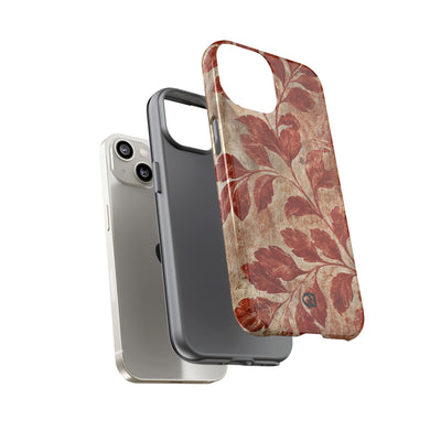 Terracotta Botanical Fresco · Tough Phone Case for iPhone · Red