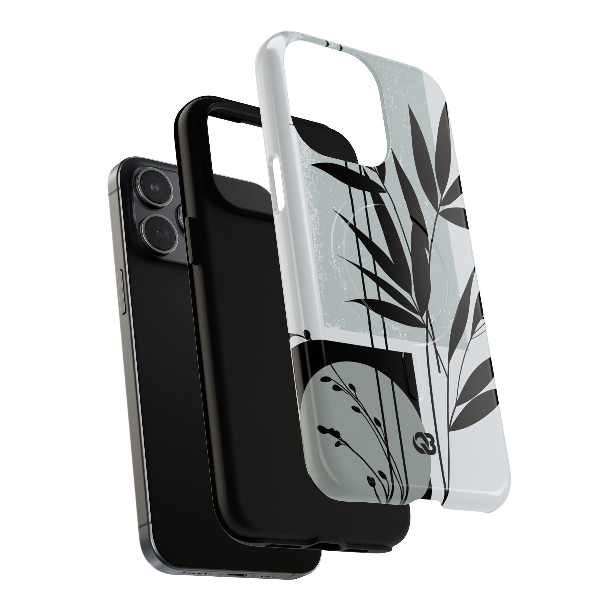 Grey Tough 2.0 Magsafe Phone Case for iPhone - Sage Bamboo Noir
