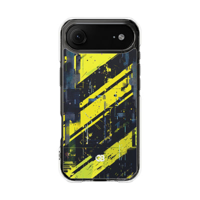 Acid Hazard · Clear Impact Magnetic Phone Case for iPhone ·  Yellow