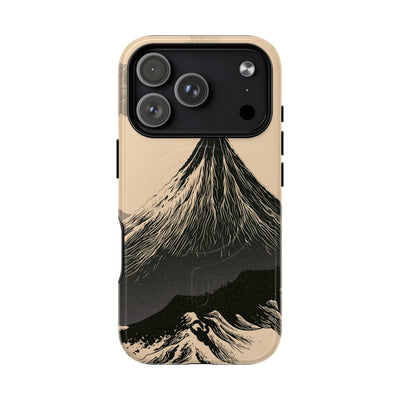 Beige Tough 2.0 Magsafe Phone Case for iPhone - Obsidian Ink Summit