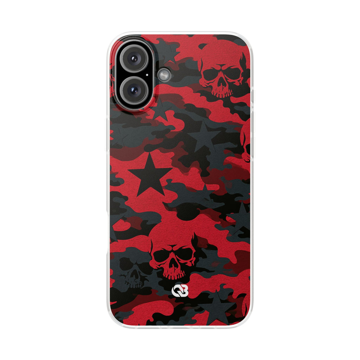 Crimson Skull Camo · Lite Phone Case for iPhone ·  Red