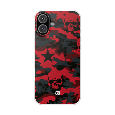 Crimson Skull Camo · Lite Phone Case for iPhone ·  Red