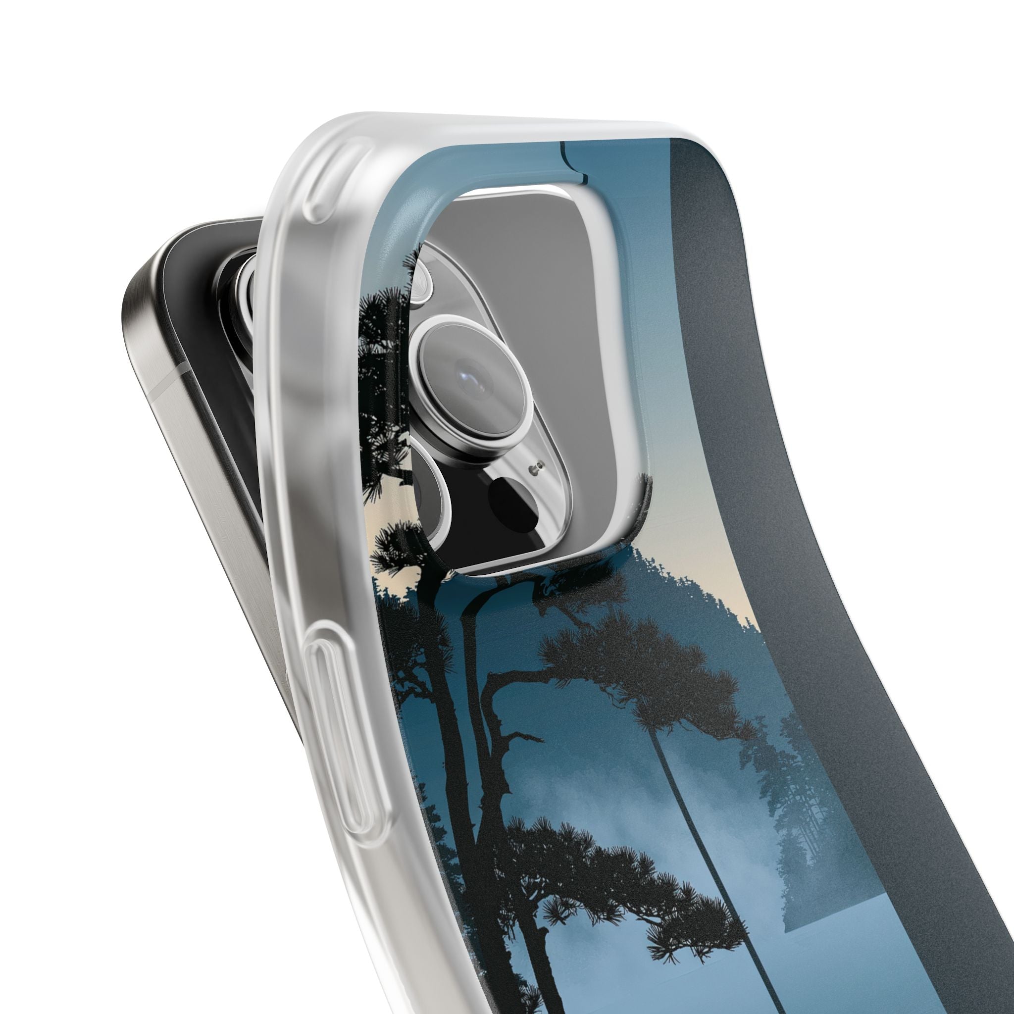 Blue Lite Phone Case for iPhone - Kyoto Mist Pine