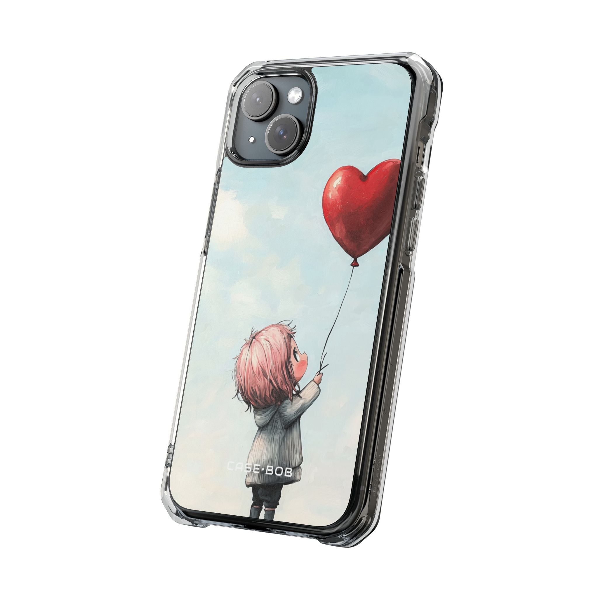 Heart Balloon Glow iPhone 15 Plus Case - Impact