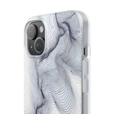White Lite Phone Case for iPhone - Nordic Ridge Topo