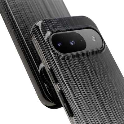 Grey Tough Phone Case for Google Pixel - Static Vertical Dither