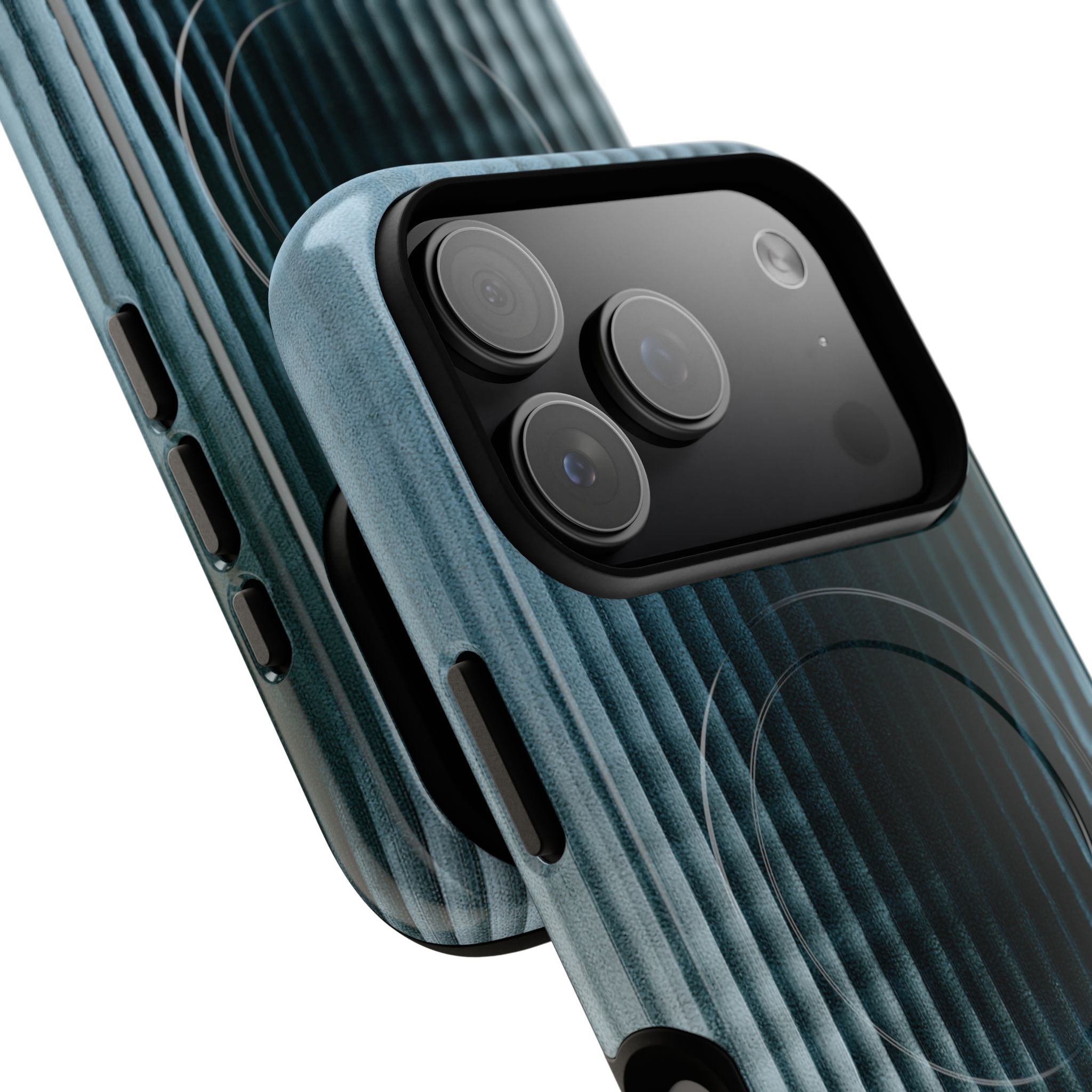 Blue Tough 2.0 Magsafe Phone Case for iPhone - Glacial Reeded Glass