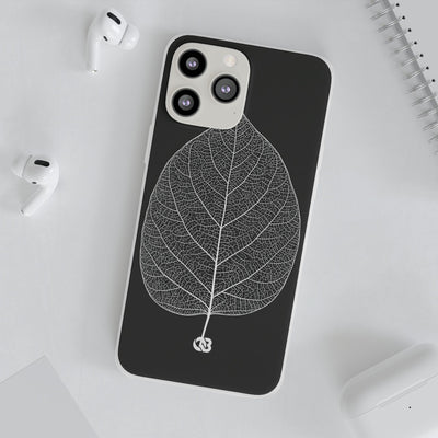 Monochrome Leaf Skeleton · Lite Phone Case for iPhone ·  Black