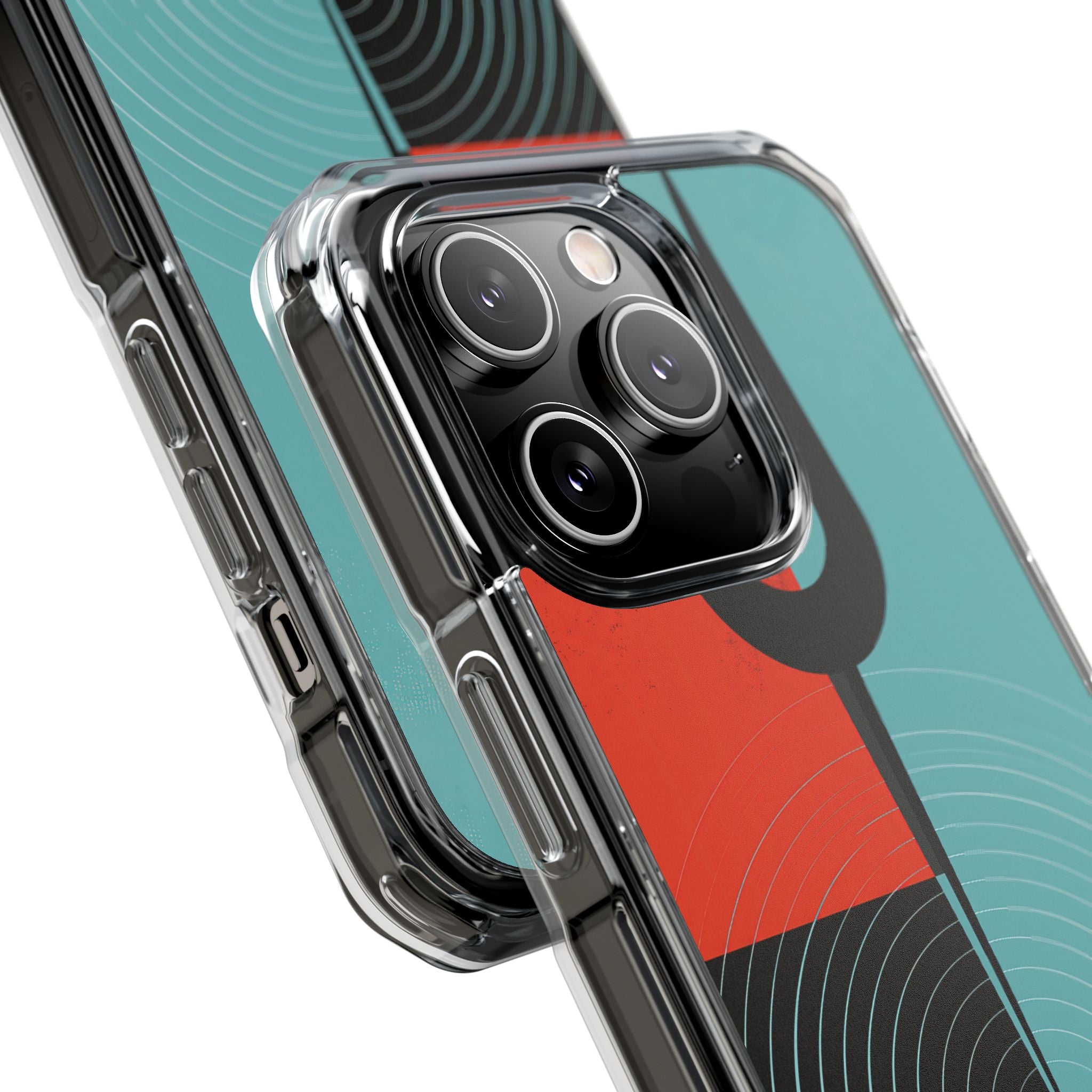 Teal Impact MagSafe Phone Case for iPhone - Sonic Static Split