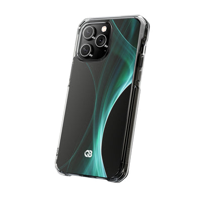 Emerald Lumen · Clear Impact Magnetic Phone Case for iPhone · Green