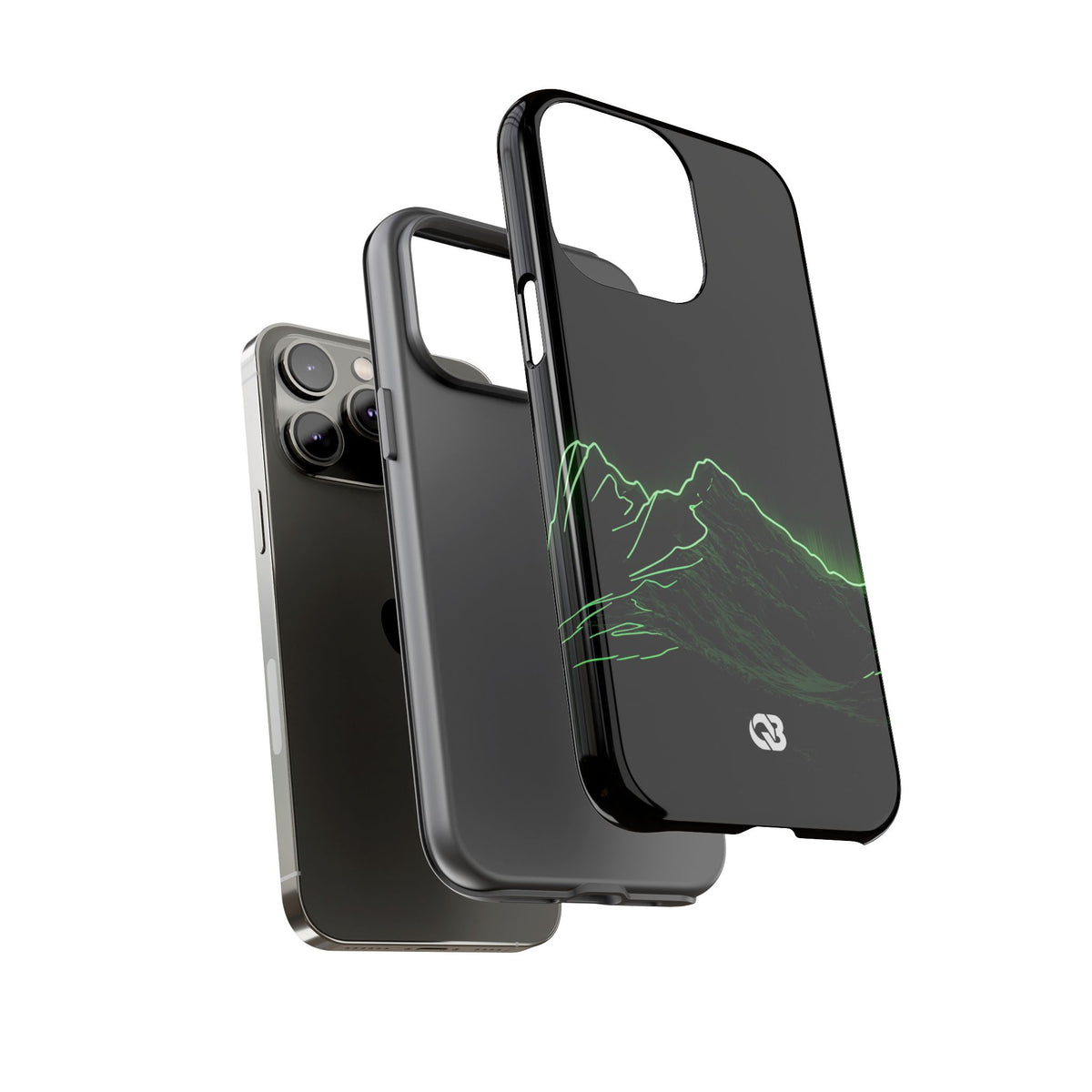 Nordic Mountain Contour · Tough Phone Case for iPhone · Black