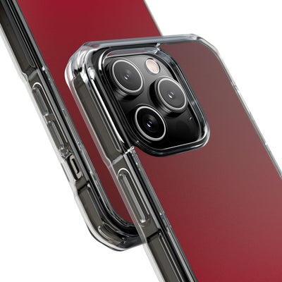 Velvet Crimson · Clear Impact Magnetic Phone Case for iPhone · Red