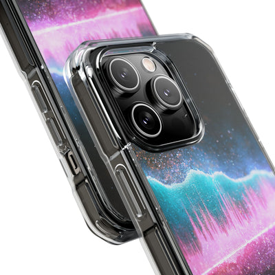 Digital Frequency · Clear Impact Magnetic Phone Case for iPhone · Pink