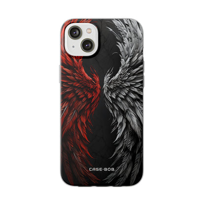 Crimson White Wings iPhone 14 Plus -pehmeä suojakotelo