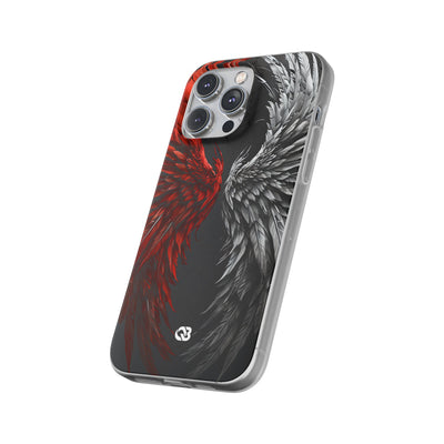 Split Crimson Wing · Soft Phone Case for iPhone