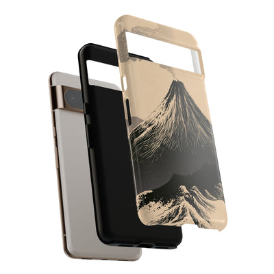 Beige Tough Phone Case for Google Pixel - Obsidian Ink Summit