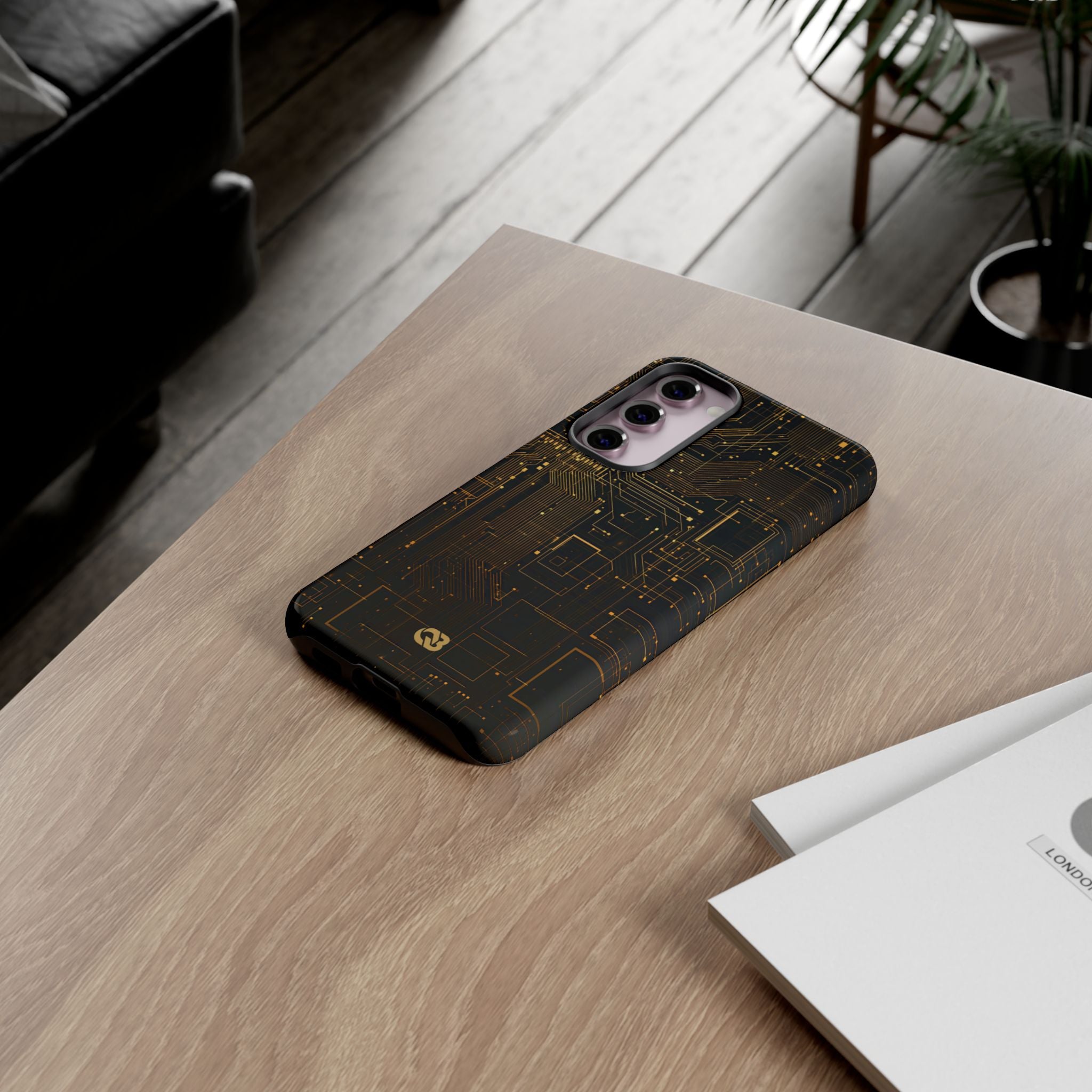 Gold Tough Phone Case for Samsung - Amber Core Mainframe