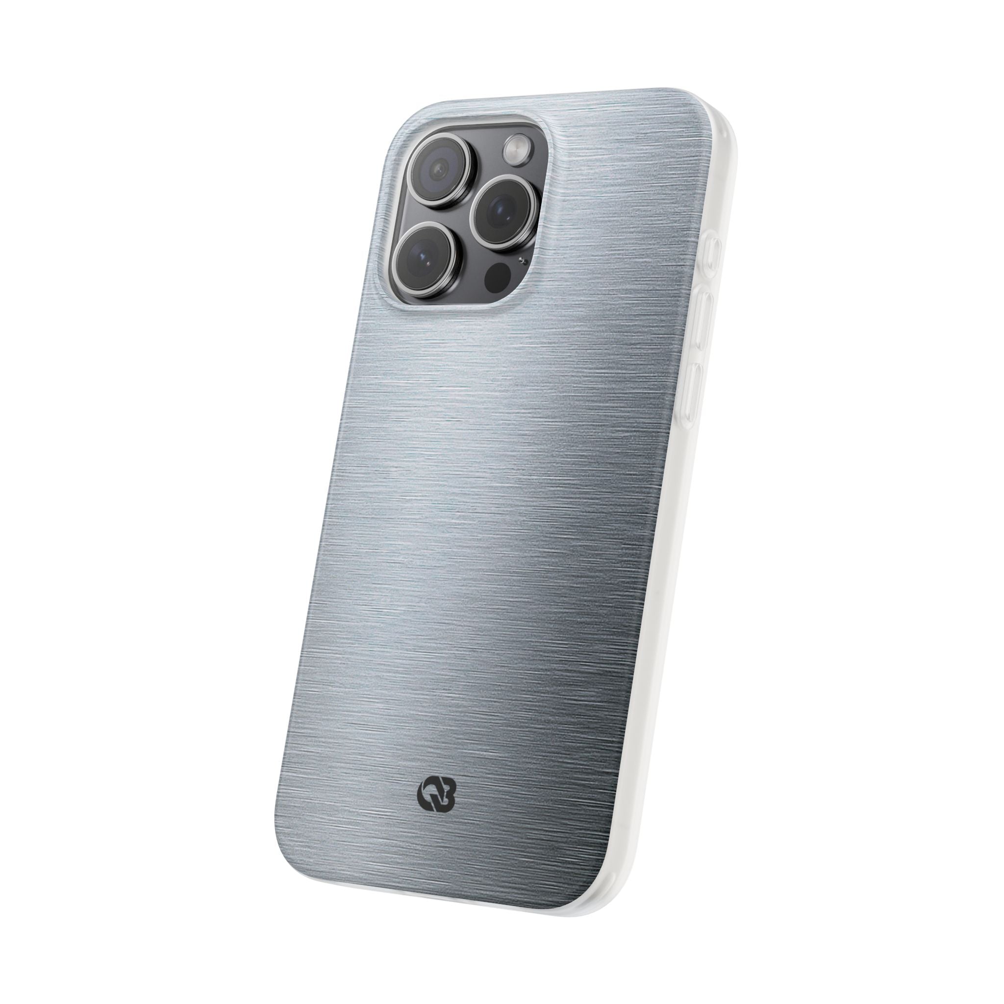 Silver Lite Phone Case for iPhone - Satin Chrome Grain