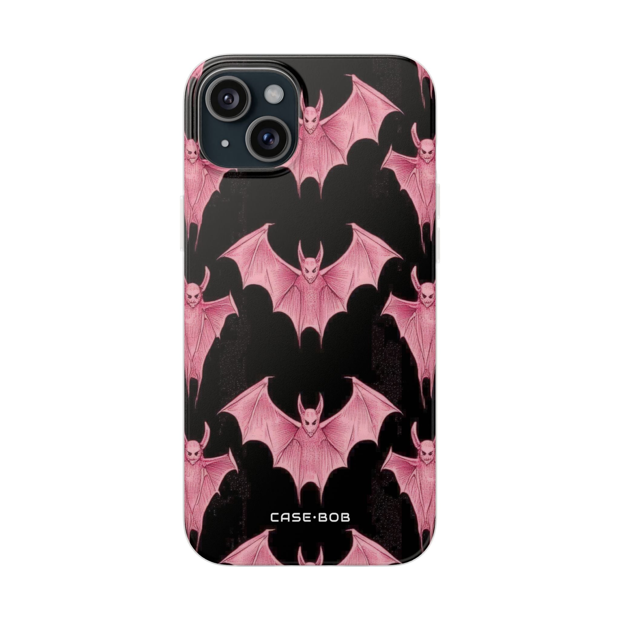 Pink Batwave iPhone 15 Plus Case - Soft