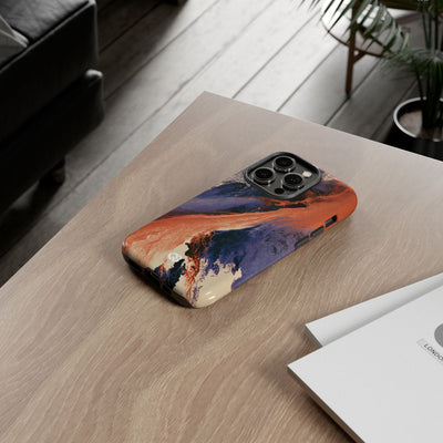 Solar Aura Drift · Tough Phone Case for iPhone · Orange