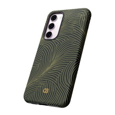 Green Tough Phone Case for Samsung - Dark Olive Plume