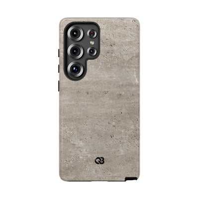 Grey Tough Phone Case for Samsung - Brutalist Stone Grit
