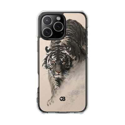 Ink Wash Tiger · Clear Impact Magnetic Phone Case for iPhone · Beige