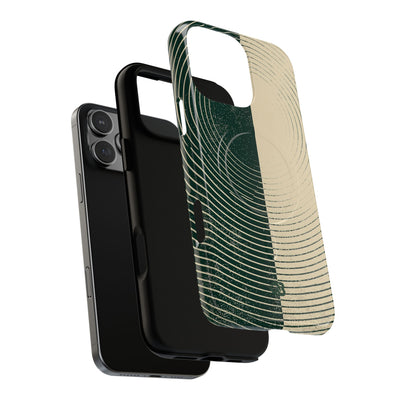 Green Tough 2.0 Magsafe Phone Case for iPhone - Evergreen Split Grain