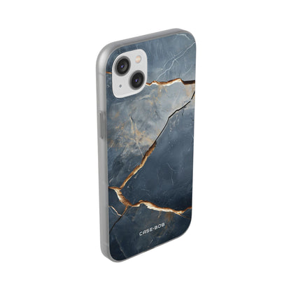 Jagged Vein Navy iPhone 14 Plus Case - Soft