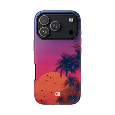 Neon Horizon Palms · Tough Phone Case for iPhone
