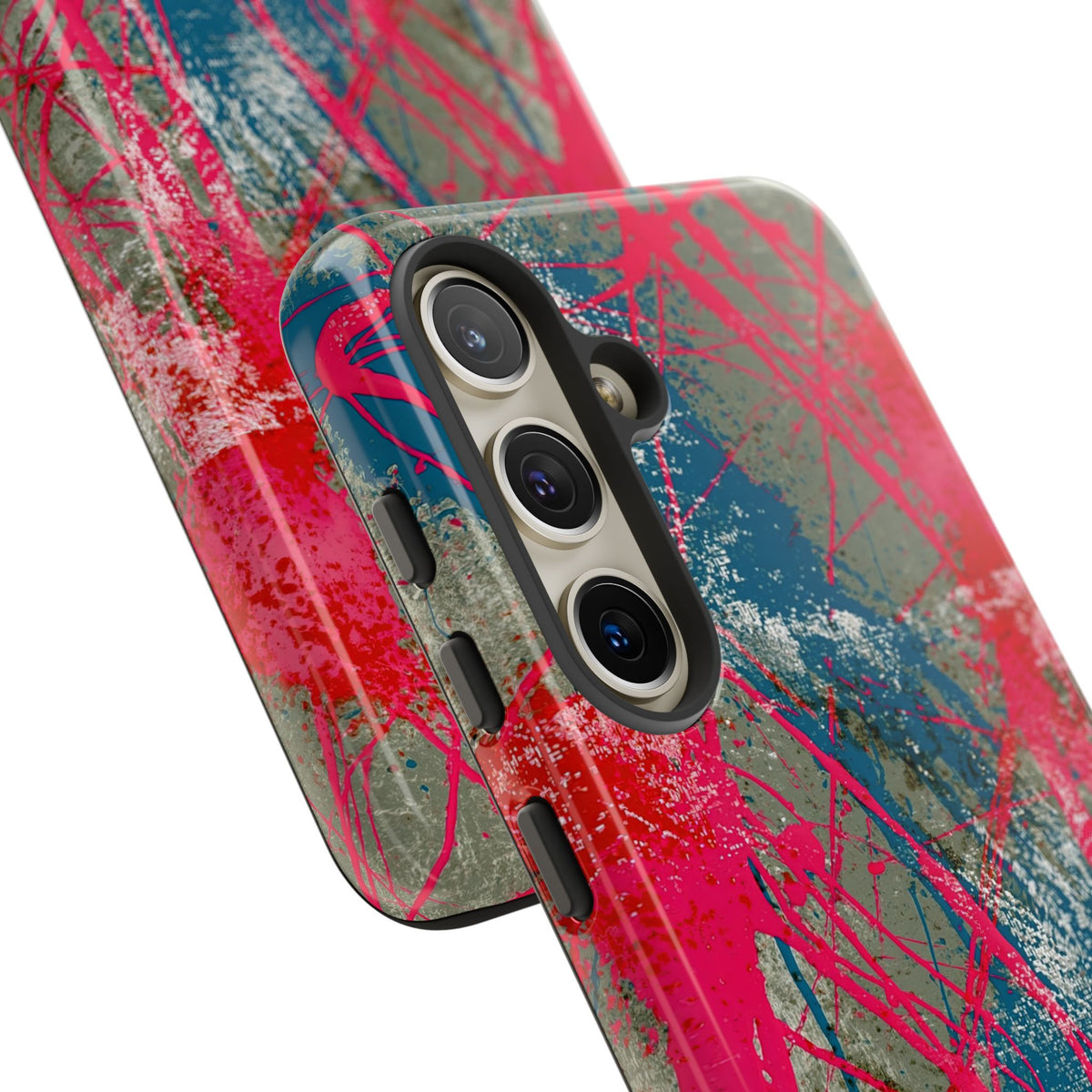 Neon Static Drip · Tough Phone Case for Samsung · Pink