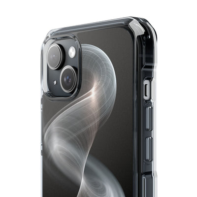 Luminous Vortex · Clear Impact Magnetic Phone Case for iPhone · Black