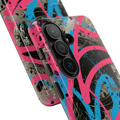 Cyber Splatter Flow · Tough Phone Case for Samsung · Pink