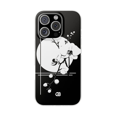 Black Lite Phone Case for iPhone - Lunar Orchid Grid