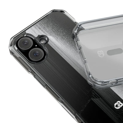Black Impact MagSafe Phone Case for iPhone - Brutalist Pixel Monolith