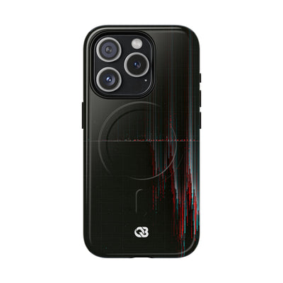 Black Tough 2.0 Magsafe Phone Case for iPhone - Corrupted Data Stream
