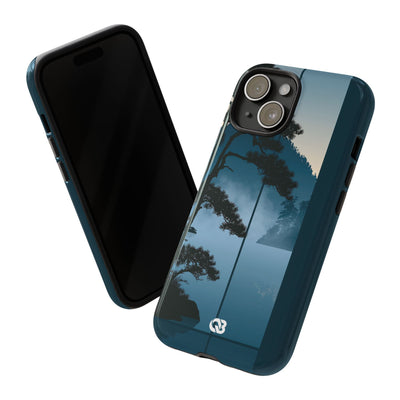 Misty Pine Horizon · Tough Phone Case for iPhone · Teal
